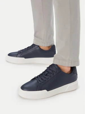 Sneakersy Calvin Klein Chunky Cupsole Laceup Lth Bt Aop HM0HM02070 Granatowy