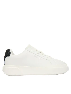 Sneakersy Calvin Klein Chunky Cupsole Laceup Lth Bt Aop YW0YW02036 Biały