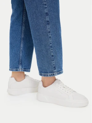 Sneakersy Calvin Klein Chunky Cupsole Laceup Lth Bt Aop YW0YW02036 Biały