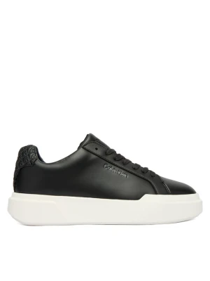 Sneakersy Calvin Klein Chunky Cupsole Laceup Lth Bt Aop YW0YW02036 Czarny