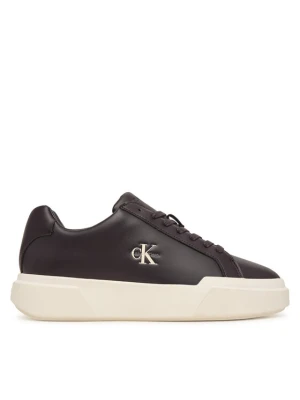 Sneakersy Calvin Klein Chunky Cupsole Laceup Lth YW0YW01947 Brązowy ciemny