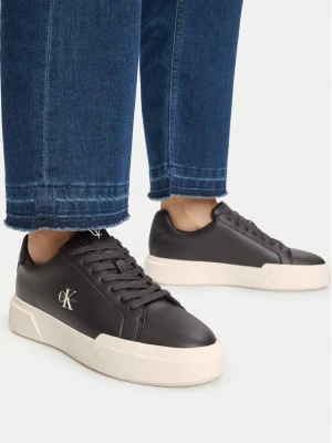 Sneakersy Calvin Klein Chunky Cupsole Laceup Lth YW0YW01947 Brązowy ciemny