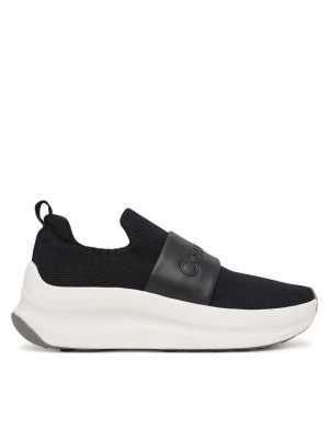 Sneakersy Calvin Klein Chunky Run Slipon Knit Logo Tape HW0HW03261 Czarny