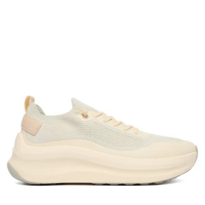 Sneakersy Calvin Klein Chunky Runner Lace Up Sock Knit YW0YW02033 Écru