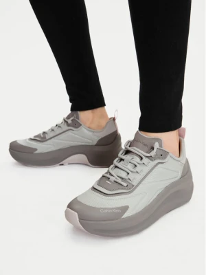 Sneakersy Calvin Klein Chunky Runner Laceup Hf Blst Ny HW0HW03111 Szary