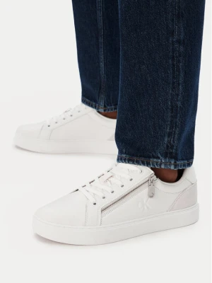 Sneakersy Calvin Klein Classic Cup Laceup Zip Lth YM0YM01437 Biały
