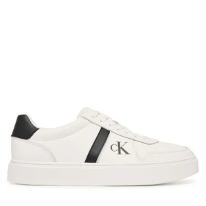 Sneakersy Calvin Klein Classic Cups Lace Lth Emb Tongue HM0HM02237 Biały
