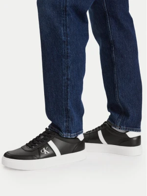 Sneakersy Calvin Klein Classic Cups Lace Lth Emb Tongue HM0HM02237 Czarny