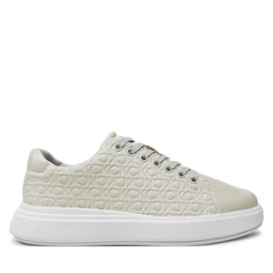 Sneakersy Calvin Klein Cupsole Lace Up Saff Mono HW0HW02103 Beżowy