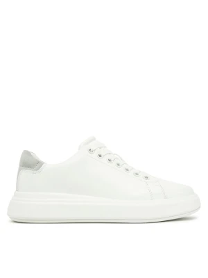 Sneakersy Calvin Klein Cupsole Lace Up - Suede Bt HW0HW02404 Biały