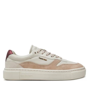 Sneakersy Calvin Klein Cupsole Lace Up W/Ml Mix M HW0HW02114 Beżowy