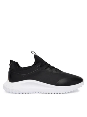 Sneakersy Calvin Klein Eva Runner Laceup Sock Mat Mix YM0YM01443 Czarny