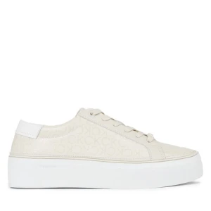Sneakersy Calvin Klein Flatform Cupsole Lace Up-Epi Mn HW0HW01670 Biały