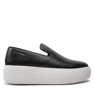 Sneakersy Calvin Klein FLATFORM CUPSOLE SLIP ON LTH HW0HW01893 Black BEH