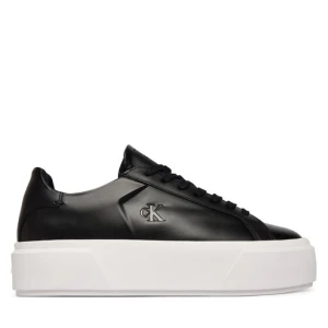 Sneakersy Calvin Klein Flatform Lace Up Lth YW0YW01928 Czarny