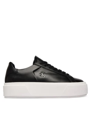 Sneakersy Calvin Klein Flatform Lace Up Lth YW0YW01928 Czarny