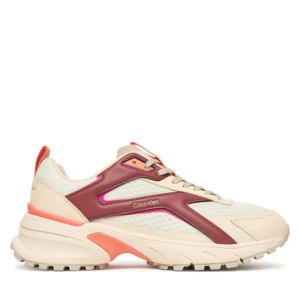 Sneakersy Calvin Klein Hike Run Ckstripe Mesh HW0HW03002 Beżowy jasny
