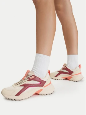 Sneakersy Calvin Klein Hike Run Ckstripe Mesh HW0HW03002 Beżowy jasny