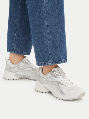 Sneakersy Calvin Klein Hike Run Ckstripe Mesh Met HW0HW03140 Biały