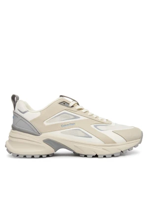 Sneakersy Calvin Klein Hike Run Ckstripe Ripst HW0HW03019 Beżowy