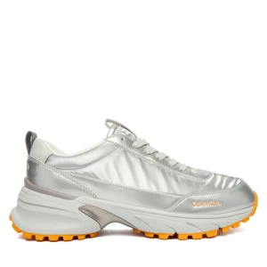 Sneakersy Calvin Klein Hike Runner Lace Up Pearl Ny YW0YW02043 Srebrny