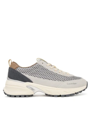 Sneakersy Calvin Klein Hike Runner Lace Up Techmix YW0YW02030 Beżowy