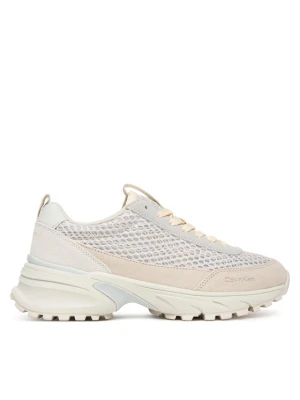 Sneakersy Calvin Klein Hike Runner Lace Up Techmix YW0YW02030 Écru Kremowy
