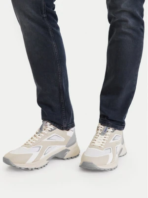 Sneakersy Calvin Klein Hike Runner Laceup Stipe M-Su HM0HM02155 Beżowy