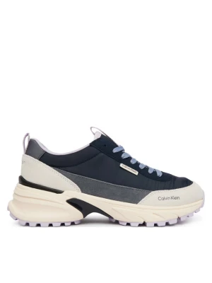 Sneakersy Calvin Klein Hike Runner Nylon Mix HW0HW03279 Niebieski