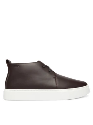 Sneakersy Calvin Klein Hybrid Clean Cup Mid Boot Lth HM0HM02010 Bordowy