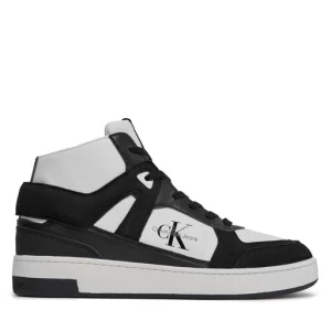 Sneakersy Calvin Klein Jeans Basket Cupsole Mid Lth Ml Fad YM0YM00883 Bright White/Black 01W