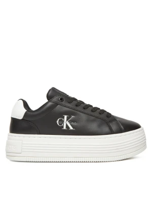 Sneakersy Calvin Klein Jeans Bold Flatf Low Lace Lth YW0YW01878 Czarny