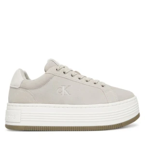 Sneakersy Calvin Klein Jeans Bold Flatf Low Lace Mg Sd YW0YW01839 Szary
