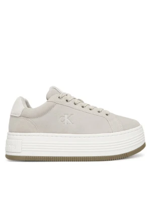 Sneakersy Calvin Klein Jeans Bold Flatf Low Lace Mg Sd YW0YW01839 Szary