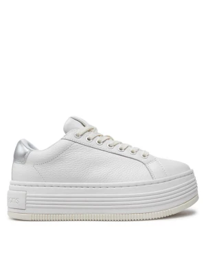 Sneakersy Calvin Klein Jeans Bold Flatf Low Mix Ohb YW0YW01632 Biały
