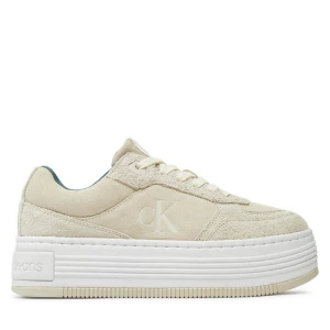 Sneakersy Calvin Klein Jeans Bold Platf Laceup Low Mg Suede YW0YW01575 Beżowy