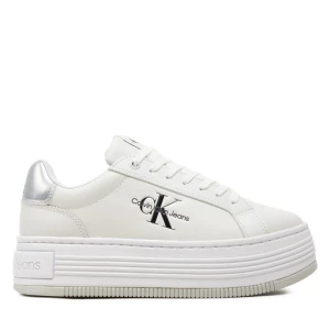 Sneakersy Calvin Klein Jeans Bold Platf Low Lace Lth Ml Mtl YW0YW01516 Biały