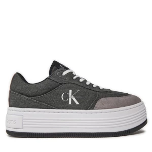 Sneakersy Calvin Klein Jeans Bold Platf Low Lace Mix Ml Btw YW0YW01433 Czarny