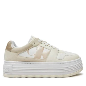 Sneakersy Calvin Klein Jeans Bold Platf Low Lace Mix Nbs Mtr YW0YW01482 Biały