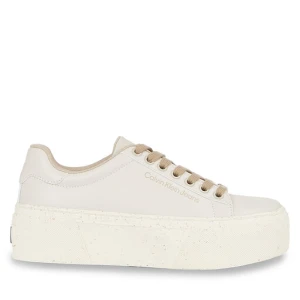 Sneakersy Calvin Klein Jeans Bold Vulc Flatf Low Laceup Wn YW0YW01229 Beżowy