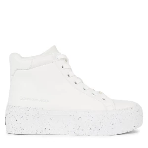 Sneakersy Calvin Klein Jeans Bold Vulc Flatf Mid Laceup Wn YW0YW01230 Biały