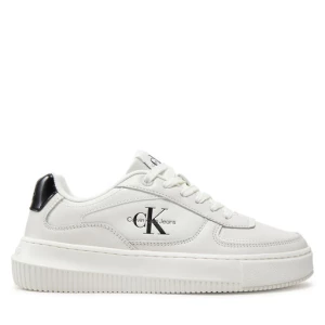 Sneakersy Calvin Klein Jeans Chunky Cupsole Low Lth Ml Meta YW0YW01410 Bright White/Black 01W