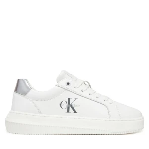 Sneakersy Calvin Klein Jeans Chunky Cupsole Lth Silver YW0YW01876 Biały