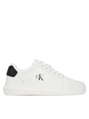 Sneakersy Calvin Klein Jeans Chunky Cupsole Ru Patch Lth YM0YM01296 Biały