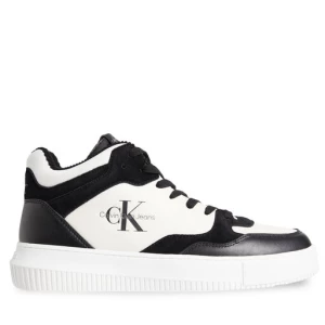Sneakersy Calvin Klein Jeans Chunky Mid Cupsole Coui Lth Mix YM0YM00779 Black/Creamy White 00W