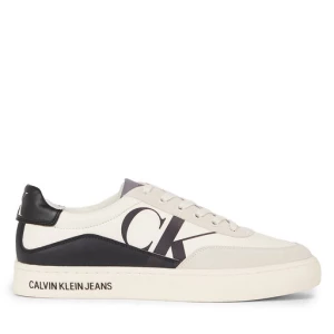 Sneakersy Calvin Klein Jeans Classic Cupsole Laceup Mix Lth YM0YM00713 Creamy White/Black 0LA