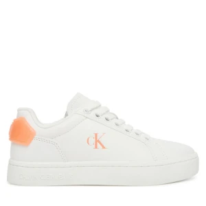 Sneakersy Calvin Klein Jeans Classic Cupsole Ru Patch Lth Wn YW0YW01845 Biały