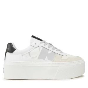 Sneakersy Calvin Klein Jeans Cupsole Flatform Mix Lth Wn YW0YW01227 Biały