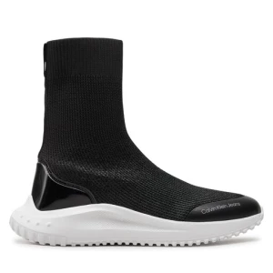Sneakersy Calvin Klein Jeans Eva Runner High Sock Mtr YW0YW01485 Czarny