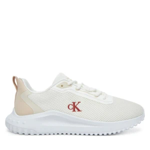 Sneakersy Calvin Klein Jeans Eva Runner L-Up Mix Mesh Logo Ck YW0YW01851 Biały